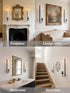 Set 2, Yollzey Candle Wall Sconces of Flameless Candles Black Wall Candle Holders with Remote Control, Battery Operated
