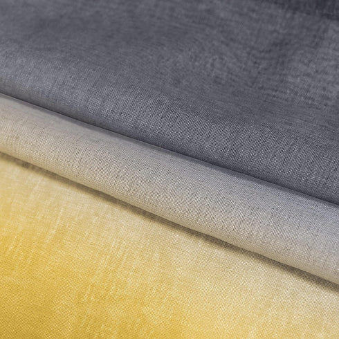 Lemon Yellow and Grey Sunflower Kitchen Curtains - Stylish Window Panels for Home Decor