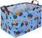 Rectangular Monster Truck Basket Organizer, Kids Storage Basket with Handles for Toys, Books, and Gifts (Monster Trucks)
