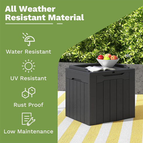 30 Patiowell Gallon Resin Deck Box, Outdoor Storage Box for Patio Furniture, Deliveries, Pool Supplies,Waterproof