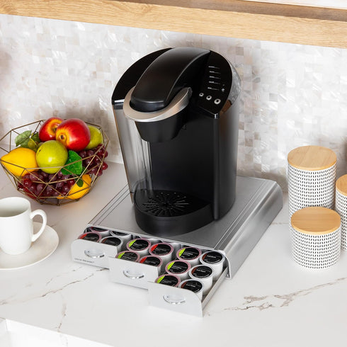 Mind Reader Coffee Pod Organizer | 36 Capacity | Silver