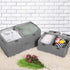 2 Pack Storage Boxes with Lids and Handles | Collapsible Linen Storage Bins Organizer Containers for Home Bedroom Office