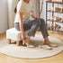 15.74" D11.41" W9.84" UHBD030W YMYNY Ottoman, Modern Footrest with Soft Padded Seat, Foot Stool with Wood Legs, Small