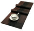 Set 7 Set SHACOS Placemats with Table Runner of Woven Vinyl Plastic Wipe Clean Heat Resistant Table Mats and Runner