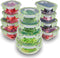 FineDine 24 Piece Glass Storage Containers with Lids - Leak Proof Dishwasher Safe Food Storage for Meal Prep
