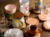 4.13 Inch, Set 6, S1EGAN Acacia Wood Coasters for Drinks, of Squircles Insulation and Absorbent Cork Stackable Cup