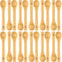Golden Nature Bamboo Spoon Set (10 Pc), Tiny Wooden Spoons for Sugar, Spices, Seasoning, Coffee, Jam, Herbs, Dessert