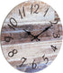 Stonebriar Vintage Farmhouse 14 Inch Round Hanging Wall Clock, Battery Operated