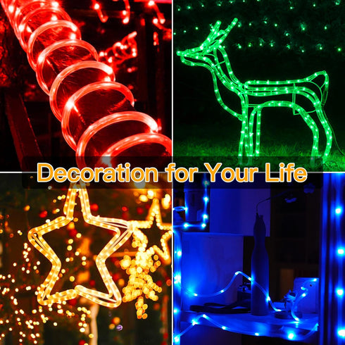 33FT 100 18 Ollny USB Rope Lights Indoor Color Changing, LED String Lights with Remote, Colors Christmas Light
