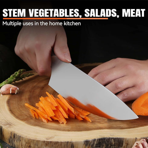 TUO Rocker Knife, 7 inch Salad Chopper Chef Knife for Herb Rocking and Veggie Chopping