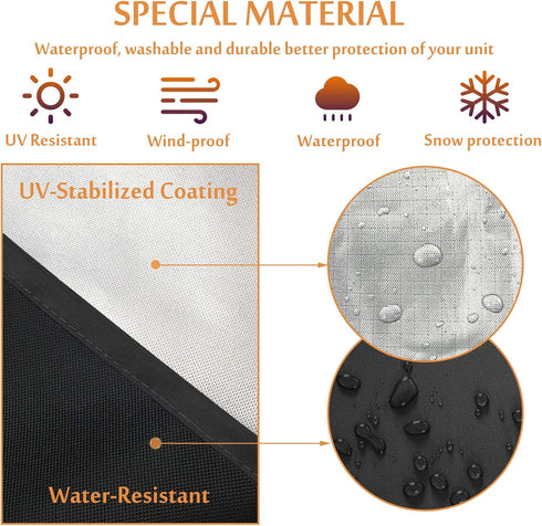 Foozet Window Air Conditioner Cover for Outside Unit, Medium 25"W x 20"D x 17"H, 420D