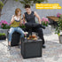 GYMHILL 35 Supplies,Waterproof,Lockable(Black,35Gallon) Gallon Resin Deck Box Outdoor Storage Box for Patio