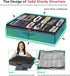 Onlyeasy Under Bed Shoe Storage Organizer, 4 Pack Fit 12x4 Pairs, Underbed Solution with Sturdy Sidewall