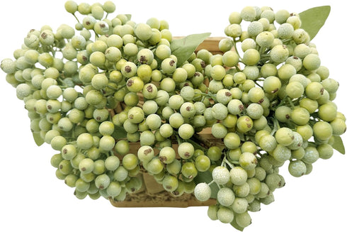 M2cbridge 12pcs) Artificial Berry Stems Christmas Picks Pine Needles Branches Wreath Ornament (Green