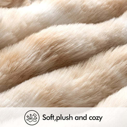Sofa,12x20 Inch Pack 2 MIULEE Faux Fur Pillow Covers Thick Soft Plush Lumbar Throw Pillows Luxury Spring Home Decor