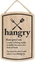 Hangry Definition Wood Wall Decor: Funny Hanging Sign for Kitchen - I'm Sorry For What I Said When I Was Hangry