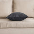 Jeanerlor Cotton Linen Soft Solid Decorative Square Throw Pillow Covers, Dark Grey, 24 x 24 Inch (60 x 60cm)