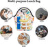 Neoprene Lunch Bag for Kids, Insulated Tote for Women, Men, Teens, Boys, Girls (Alphabet Animals)