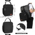Durable Lunch Box for Men & Women, Reusable Small Lunch Bag in Black for Adults
