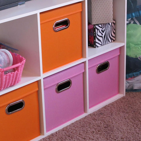 Household Essentials Cube Set with Lids, Pink, 2-Pack for Storage