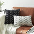 Set of 2 Black Pillow Covers 18 x 18 inches, Boho Aztec Polyester Blend Decorative Throw Pillow Covers