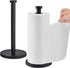 AOSION 2 Pack Paper Towel Holder - Stainless Steel Countertop Paper Towel Stand for Kitchen, Bedroom, Bathroom (Black)