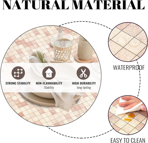 84X60 Inch FIFTY FEET Rectangle Tablecloth, Vinyl Tablecloth with Flannel Backing Waterproof Table Cloth, Spill Proof