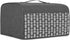 Yarwo 4 Slice Toaster Cover with Pockets, Nylon Fits Most Long Slot Toasters, Gray with Arrow