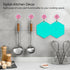 Set of 3 Silicone Trivet Mats, Hot Pads, Potholders for Pots and Pans (Aqua Saltwater)
