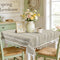 Small Square Tablecloth 36 x 36 inch, Boho Linen Table Cover for
