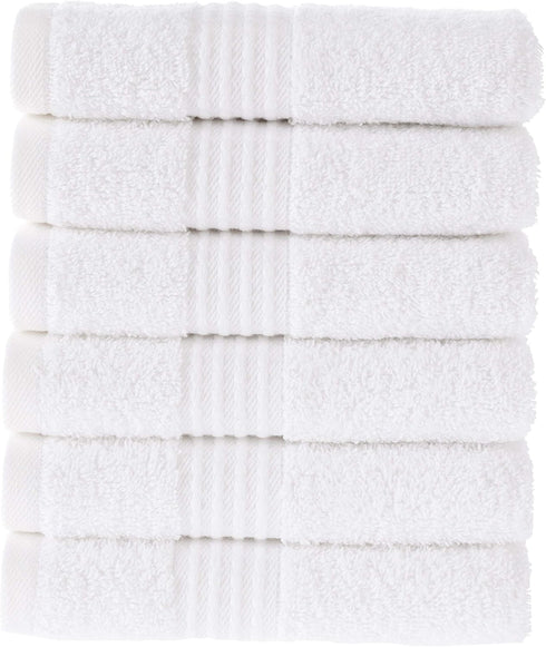 Set 13x13, MAURA Basics Turkish Cotton Washcloth Towel High Performance Bathroom Essentials with Hanging Loops