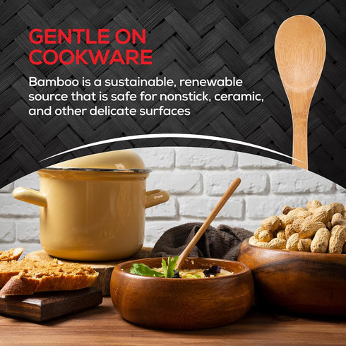 Helen’s Asian Kitchen Bamboo Kitchen Spoon, 15-Inch Cooking Utensil