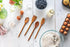 Lipper International Teak Wood Kitchen Tools, 4-Piece Set for Cooking, 11" Long