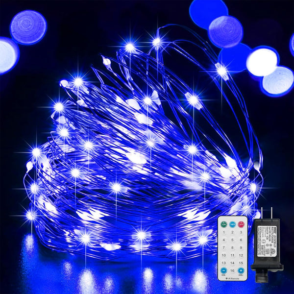 LAMPHOME Fairy Lights Plug in, 33Ft 100 LEDs Waterproof Twinkle Firefly Lights,