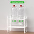 Expandable Cabinet Storage Shelf, Stackable Organizer Rack for Kitchen Bathroom Pantry, Heavy Duty White, 2 PACK