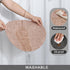 Set 4 Set 4) Myir JUN Round Placemats, Dual Sided Faux Leather Place Mats of Indoor/Outdoor Non-Slip Washable Table