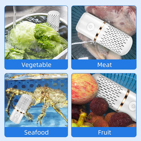 Fruit and Vegetable Cleaning Machine, USB Wireless Food Purifier for Washing Fruits, Vegetables, Rice, Meat, Tableware