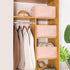 Storage Bins with Sturdy Cotton Handles(1 Pack), Fabric Storage Baskets for Organizing use for Office & Home, Book, Clothes, Toys, Closet Boxes (Small, Pink, 12.2x8.3x6.3 inches)