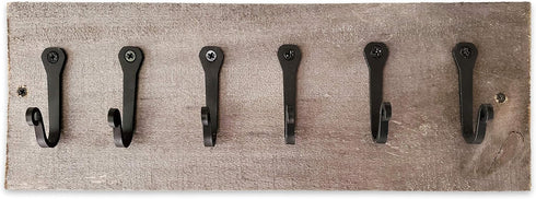 Claimed Corner Cast Iron Wall Mounted Coat Hook - 5 Pack Multi-Purpose for Towel, Hat, Scarf