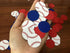 Red&Blue&White 100Pcs Baseball Confetti, Baseball Party Table Decorations for Baby Shower Birthday Party Supplies