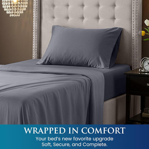 Utopia Bedding Twin Sheets Set - Soft Brushed Microfiber for Twin Size Bed - Includes 1 Fitted, 1 Flat, & 1 Pillow Case