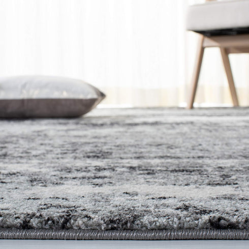 2'2" 7' EVK272G SAFAVIEH Evoke Collection x Ivory/Dark Grey Modern Abstract Non-Shedding Entryway Foyer Living Room