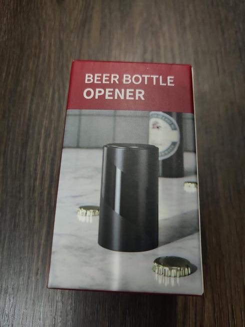 YUDANSI Push Down Bottle Opener, Automatic Beer Opener, Funny Kitchen Gadget Gift for Dad, Magnetic Corkscrew