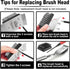2PCS GRILLART Grill Brush and Scraper Replacement Head