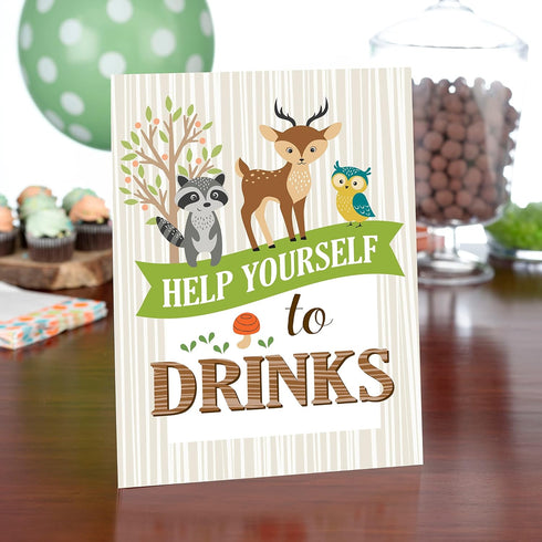 Lillian Rose 5 Piece Woodland Baby Shower Decor Signs