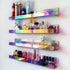 4 Pack 15 Inch Iridescent Acrylic Shelves, Clear Rainbow Floating Shelves for