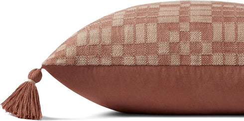 Loloi Ellery Pillow Cover Only, 18x18, CLAY