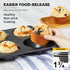 HONGBAKE Nonstick Jumbo Muffin Pan, 2 Pack Large Cupcake Tin for Baking, Cup Cake Tray, 3.5dia, 6 Cup, Premium, Extra Thick, Dishwasher Safe by HONGBAKE