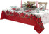 Newbridge Christmas Blooming Poinsettia’s Double Bordered 70 Inch Long Table Runner, Holiday Red and White Poinsettia