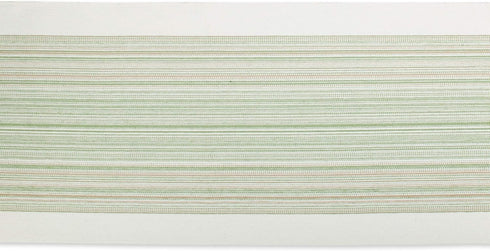 DII Fringed Stripe Tabletop Runner - Everyday Collection, 14x72, Thyme